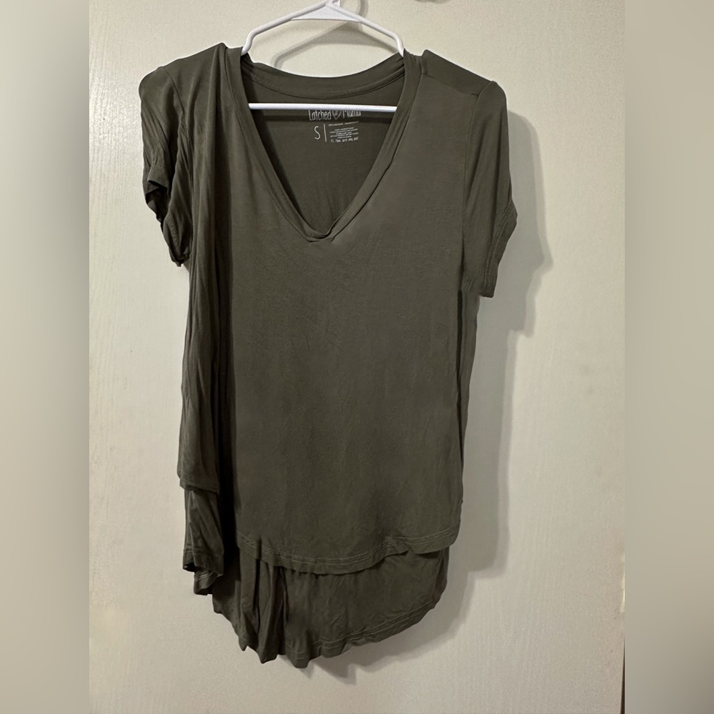 Latched Mama Army Green Relaxed Short Sleeve Tee